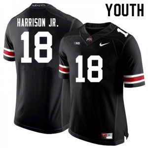 Youth Ohio State Buckeyes #18 Marvin Harrison Jr. Black Football Jersey 508538-327