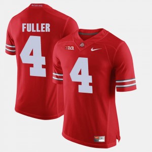 Men's Ohio State Buckeyes #4 Jordan Fuller Scarlet Alumni Football Game Jersey 514397-464