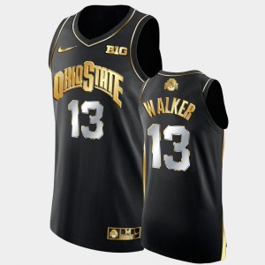 Men's Ohio State Buckeyes #13 CJ Walker Black Golden Authentic College Basketball Jersey 634580-252