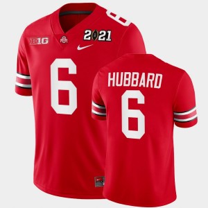 Men's Ohio State Buckeyes #6 Sam Hubbard Scarlet Playoff Game 2021 National Championship Jersey 276536-884
