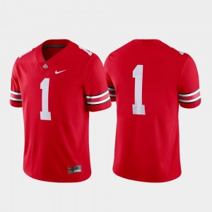 Men's Ohio State Buckeyes #1 Scarlet College Football Game Jersey 683081-229