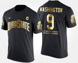 Men's Ohio State Buckeyes #92 Adolphus Washington Black Short Sleeve With Message Gold Limited T-Shirt 551511-379