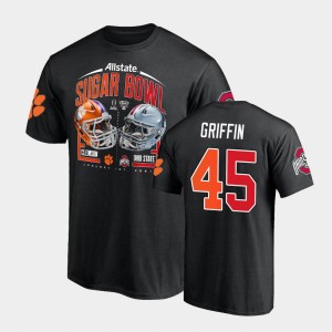 Men's Ohio State Buckeyes #45 Archie Griffin Black Matchup 2021 Sugar Bowl T-Shirt 603094-602