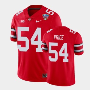 Men's Ohio State Buckeyes #54 Billy Price Scarlet College Football 2021 Sugar Bowl Jersey 759583-786