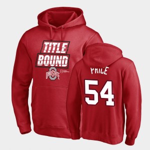 Men's Ohio State Buckeyes #54 Billy Price Scarlet Kickoff Pullover 2021 National Championship Hoodie 411614-672