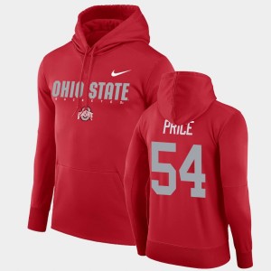 Men's Ohio State Buckeyes #54 Billy Price Scarlet Pullover Facility Performance Hoodie 475477-864