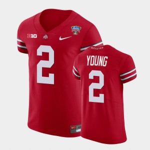 Men's Ohio State Buckeyes #2 Chase Young Scarlet Football 2021 Sugar Bowl Jersey 976538-654