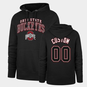 Men's Ohio State Buckeyes #00 Custom Black Headline Pullover Double Decker Hoodie 322819-968