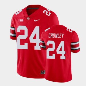 Men's Ohio State Buckeyes #24 Marcus Crowley Scarlet Football Game Jersey 790504-332