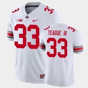 Men's Ohio State Buckeyes #33 Master Teague III White Playoff Game College Football Jersey 519400-229