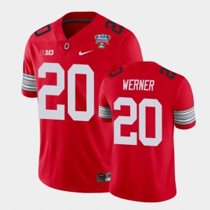 Men's Ohio State Buckeyes #20 Pete Werner Scarlet Player 2021 Sugar Bowl Jersey 787014-730