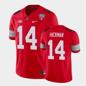 Men's Ohio State Buckeyes #14 Ronnie Hickman Scarlet Player 2021 Sugar Bowl Jersey 603297-422