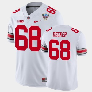 Men's Ohio State Buckeyes #68 Taylor Decker White College Football 2021 Sugar Bowl Jersey 337831-355