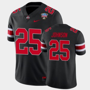 Men's Ohio State Buckeyes #25 Xavier Johnson Black College Football 2021 Sugar Bowl Jersey 430017-212