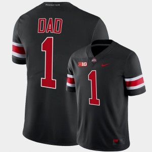 Men's Ohio State Buckeyes #1 Black 2022 Fathers Day Gift Greatest Dad College Football Jersey 757742-642