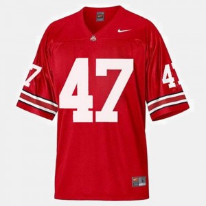 Men's Ohio State Buckeyes #47 A.J. Hawk Red College Football Jersey 903472-181