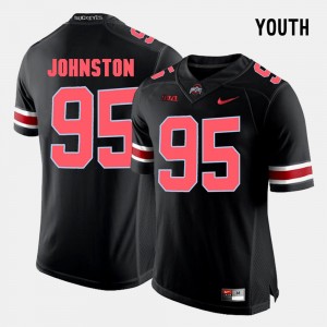 Youth Ohio State Buckeyes #95 Cameron Johnston Black College Football Jersey 785786-287
