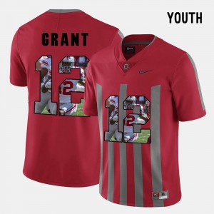 Youth Ohio State Buckeyes #12 Doran Grant Red Pictorial Fashion Jersey 999525-425