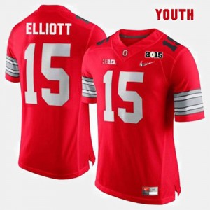 Youth Ohio State Buckeyes #15 Ezekiel Elliott Red College Football Jersey 530279-531