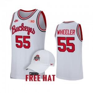 Men's Ohio State Buckeyes #55 Jamari Wheeler Wheeler Retro College Basketball Jersey 802895-682
