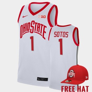 Men's Ohio State Buckeyes #1 Jimmy Sotos Sotos Free Hat College Basketball Jersey 360498-181
