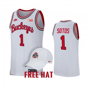 Men's Ohio State Buckeyes #1 Jimmy Sotos Sotos Retro College Basketball Jersey 574861-693