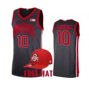 Men's Ohio State Buckeyes #10 Justin Ahrens Gray Limited College Basketball Jersey 658622-906