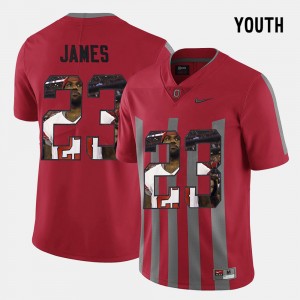 Youth Ohio State Buckeyes #23 Lebron James Red Pictorial Fashion Jersey 313401-594