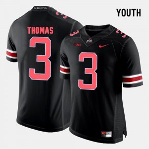 Youth Ohio State Buckeyes #3 Michael Thomas Black College Football Jersey 627605-594
