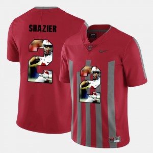 Men's Ohio State Buckeyes #2 Ryan Shazier Red Pictorial Fashion Jersey 428039-448