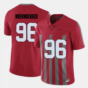 Men's Ohio State Buckeyes #96 Sean Nuernberger Red College Football Jersey 948050-134