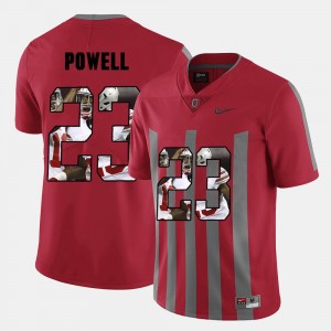 Men's Ohio State Buckeyes #23 Tyvis Powell Red Pictorial Fashion Jersey 626601-870