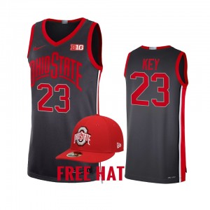 Men's Ohio State Buckeyes #23 Zed Key Gray Limited College Basketball Jersey 511661-962
