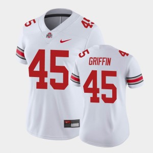 Women's Ohio State Buckeyes #45 Archie Griffin White Game College Football Jersey 780859-886