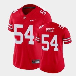 Women's Ohio State Buckeyes #54 Billy Price Scarlet Game College Football Jersey 970789-381