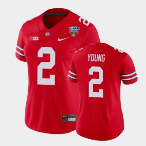 Women's Ohio State Buckeyes #2 Chase Young Scarlet College Football 2021 Sugar Bowl Jersey 703499-958