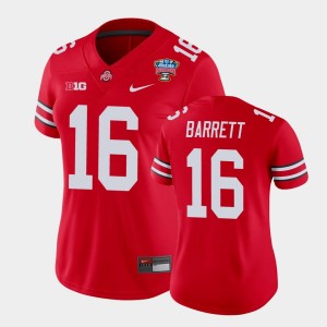 Women's Ohio State Buckeyes #16 J.T. Barrett Scarlet College Football 2021 Sugar Bowl Jersey 344610-527
