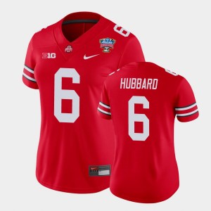 Women's Ohio State Buckeyes #6 Sam Hubbard Scarlet College Football 2021 Sugar Bowl Jersey 859782-678