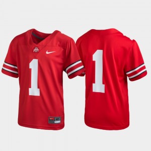 Youth Ohio State Buckeyes #1 Scarlet Football Untouchable Jersey 679291-138