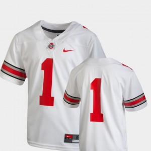 Youth Ohio State Buckeyes #1 White Team Replica College Football Jersey 851874-528