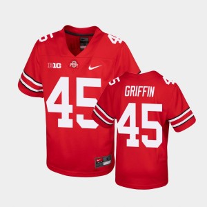 Youth Ohio State Buckeyes #45 Archie Griffin Scarlet Replica College Football Jersey 943407-416
