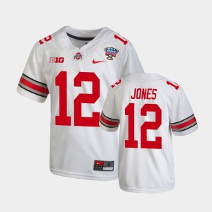 Youth Ohio State Buckeyes #12 Cardale Jones White College Football 2021 Sugar Bowl Jersey 826031-280