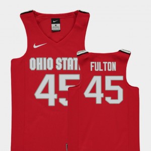 Youth Ohio State Buckeyes #45 Connor Fulton Red College Basketball Replica Jersey 408127-897