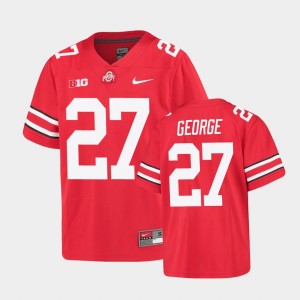 Youth Ohio State Buckeyes #27 Eddie George Scarlet Alumni Football Game Jersey 138324-256