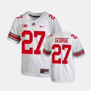 Youth Ohio State Buckeyes #27 Eddie George White College Football Replica Jersey 120321-591
