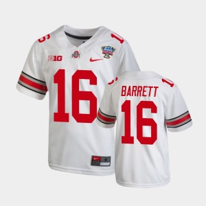 Youth Ohio State Buckeyes #16 J.T. Barrett White College Football 2021 Sugar Bowl Jersey 514866-654
