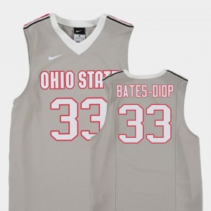 Youth Ohio State Buckeyes #33 Keita Bates-Diop Gray College Basketball Replica Jersey 475187-924