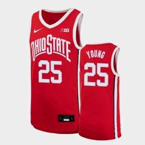 Youth Ohio State Buckeyes #25 Kyle Young Scarlet Basketball Replica Jersey 607678-486