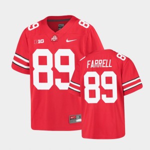 Youth Ohio State Buckeyes #89 Luke Farrell Scarlet Alumni Football Game Jersey 601736-855