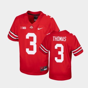 Youth Ohio State Buckeyes #3 Michael Thomas Scarlet Replica College Football Jersey 259253-593